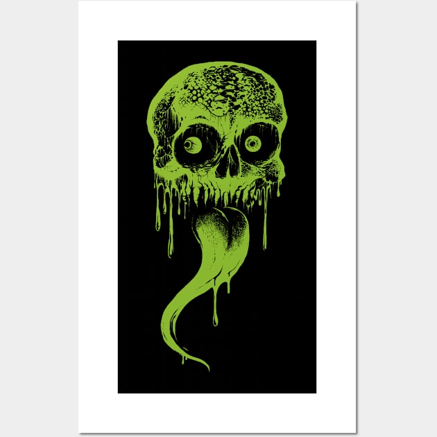 Licking Skull Wall Art by wildsidecomix